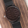 Daddy You Mean The World, Engraved Wooden Watch, Father's Day Gift Idea For Dad