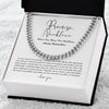 To My Man Promise Necklace - Cuban Link Chain - Anniversary Gift For Your Man