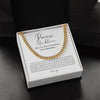 To My Man Promise Necklace - Cuban Link Chain - Anniversary Gift For Your Man