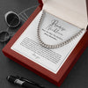 To My Man Promise Necklace - Cuban Link Chain - Anniversary Gift For Your Man