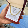 To My Man Promise Necklace - Cuban Link Chain - Anniversary Gift For Your Man