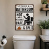 Funny Bathroom Metal Sign, Not An Internet Cafe Restroom Humor Wall Decor