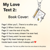 Engraved Message My Love Book Necklace | Romantic Gift For Wife