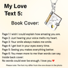 Engraved Message My Love Book Necklace | Romantic Gift For Wife