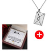 To My Love - Love Letter Necklace - Anniversary Gift For Her