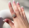 Rotating Sunflower Spinner Ring for Stress Relief