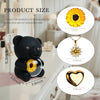 Teddy Bear with Preserved Sunflower & Hidden Necklace