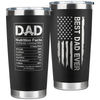 Dad Nutrition Facts Tumbler - Best Dad Ever - Father's Day Gift