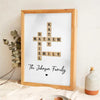 Family Names In Crossword Personalized Vertical Poster