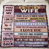 To My Wife Fleece Blanket – Romantic Gift from Husband, Anniversary Birthday Gift for Wife, Love Message Blanket