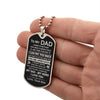 Dad Man To Raise A Child, Dog Tag Necklace, Best Dad Gift Idea From Son