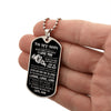 To My Son Just Do Your Best, Dog Tag Necklace, Best Gift For Son From Dad