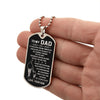 Dad My Loving Father. Dog Tag Necklace, Father's Day Gift Idea