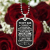 Dad You Are The Greatest, Dog Tag Necklace, Gift Idea For Dad From Son