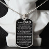 Dad My Dreams Daughter, Dog Tag Necklace, Gift Idea For Dad From Daughter