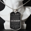 Dad When I Look Back, Dog Tag Necklace, Anniversary Gift Idea For Dad