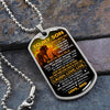 Laugh Love Live - Dog Tag Necklace - Unique Gift For Son From Dad