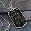 Mom I Love You - Dog Tag Necklace - Mother's Day Gift For Mom