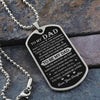 Dad God Chose You, Dog Tag Necklace, Gift Idea For Dad