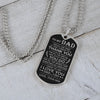 Dad For All The Times, Dog Tag Necklace, Gift For Dad From Son