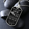 To My Son Just Do Your Best, Dog Tag Necklace, Best Gift For Son From Dad