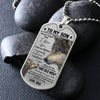 Son This Old Wolf, Dog Tag Necklace, Christmas Gift Idea For Son