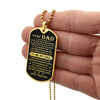 Dad When I Look Back, Dog Tag Necklace, Anniversary Gift Idea For Dad