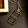 To My Son Dog Tag Necklace, Always Tomorrow, Perfect Gift For Son From Dad