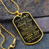 Dad I Need To Say, Dog Tag Necklace, Gift Idea For Dad