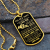 To My Son Just Do Your Best, Dog Tag Necklace, Best Gift For Son From Dad