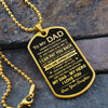 Dad Raise A Child, Dog Tag Necklace, Idea Gift For Dad From Daughter