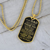 Dad I Need To Say, Dog Tag Necklace, Gift Idea For Dad