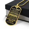 Dad Man To Raise A Child, Dog Tag Necklace, Best Dad Gift Idea From Son