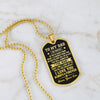 Dad You Are The Greatest, Dog Tag Necklace, Gift Idea For Dad From Son