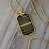 Dad When I Look Back, Dog Tag Necklace, Anniversary Gift Idea For Dad