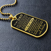 Dad When I Look Back, Dog Tag Necklace, Anniversary Gift Idea For Dad
