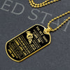 To My Son Just Do Your Best, Dog Tag Necklace, Best Gift For Son From Dad