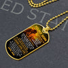 Laugh Love Live - Dog Tag Necklace - Unique Gift For Son From Dad