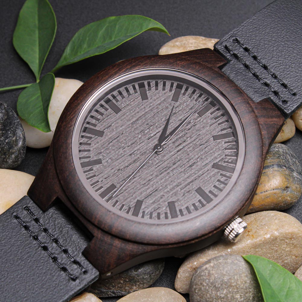 Father-In-Law Thank You, Engraved Wooden Watch, Father's Day Gift Idea