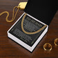 Dad The One Man,  Cuban Link Chain, Father's Day Gift For Dad