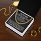 Dad My Guiding Light, Cuban Link Chain Necklace, Father's Day Gift For Dad