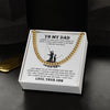 My Dad, My Hero - Cuban Link Chain Necklace - Father's Day Gift Idea For Dad