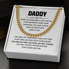 Daddy My Hero My Rock, Cuban Link Chain, Father's Day Gift For Dad