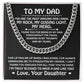 Dad My Guiding Light, Cuban Link Chain Necklace, Father's Day Gift For Dad