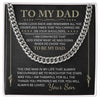 Dad The One Man,  Cuban Link Chain, Father's Day Gift For Dad