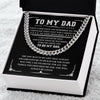 To My Dad, Reach For The Stars, Cuban Link Chain, Father's Day Gift For Dad