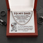 Dad Strong In Heart, Cuban Link Chain Necklace, Father's Day Gift For Dad