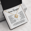 To My Bonus Daughter - My Family Forever - Love Knot Necklace