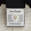 To My Bonus Daughter - My Family Forever - Love Knot Necklace