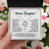 To My Bonus Daughter - My Family Forever - Love Knot Necklace